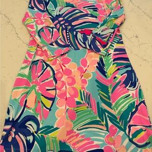 Lilly Pulitzer Vibrant Floral 3/4 Length Sleeve Dress
